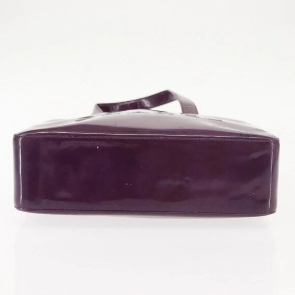 CHANEL Tote Bag Patent leather Purple Gold CC Auth bs29957 - Picture 7 of 16